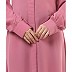 Casual front open abaya- Tulip Pink